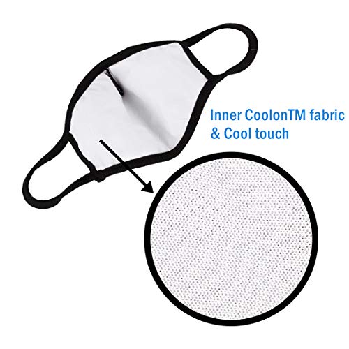 WITHMOONS 3PCS Cotton Face Mouth Mask Cool Mesh Cloth 3 Layers Facial Reusable Washable Nose Bridge Wire Black for Women Men