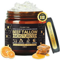 Beef Tallow for Skin ? Face & Body Balm to Strengthen Skin Barrier, Hydrating & Soothing with Grass-Fed Beef Tallow, Manuka Honey, Almond Oil & Light Citrus Scent (3.38oz)