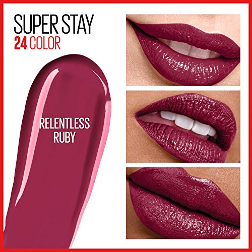 Maybelline Super Stay 24 Long Lasting Liquid Lipstick - Relentless Ruby Variation 0.08 Fl Oz