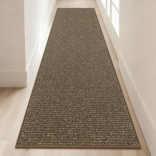 2x8 Brown Hallway Runner Rug Non-Slip Washable Durable Entryway Carpet