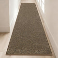 2x8 Brown Hallway Runner Rug Non-Slip Washable Durable Entryway Carpet