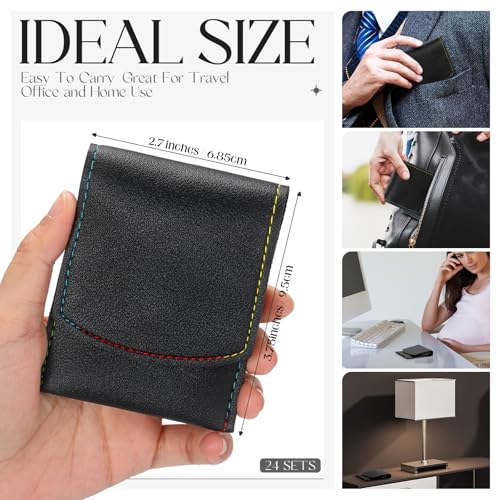 24 Pack Nail Clipper Set Manicure Pedicure Kit 7-in-1 Travel Case Black