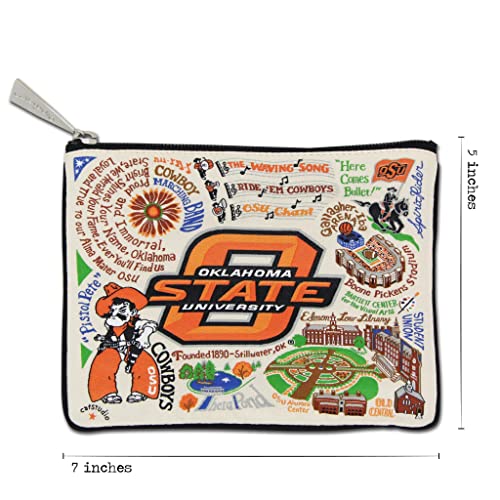 Catstudio Zipper Pouch, Oklahoma State University Travel Toiletry Bag, 5 x 7, Ideal Makeup Bag, Dog Treat Pouch, or Purse to Organize Supplies for Grads & Alumni