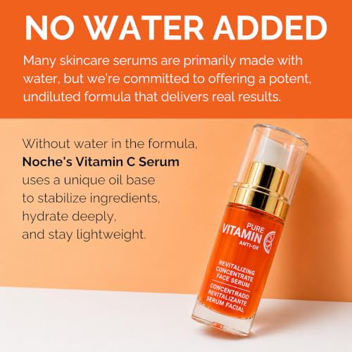 Noche Y Dia Vitamin C Serum for Mature Skin 1.01 fl oz - Water-Free Anti-Aging Face Oil