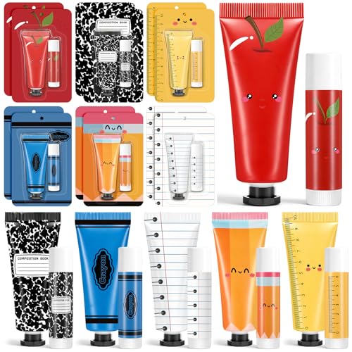 24 Sets Teacher Appreciation Hand Cream & Lip Balm Gift Set Christmas
