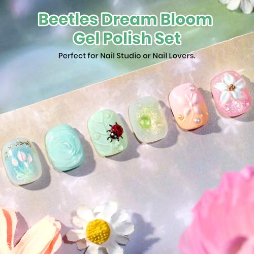 Beetles Dream Bloom Pastel Gel Polish Set, 15ml, B - Pink Blue Green | HEMA-Free