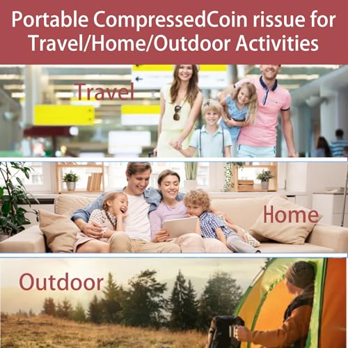 Premium 60-Pack Compressed Towels | Just Add Water! Large 11x9 Inch Disposable Face & Body Cloths, Quick-Dry & Super Absorbent for Travel, Camping, and Daily Use