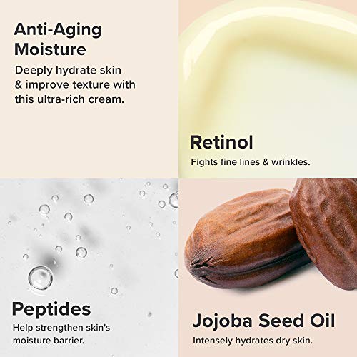 Paula's Choice RESIST Intensive Repair Face Moisturizer with Retinol, Hyaluronic Acid & Jojoba, Anti-Aging Face Cream for Dry, Chapped Skin, Fragrance-Free, 1.7 Fl Oz.
