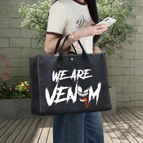 BWWKTOP Spider Hero Cosmetic Makeup Bag Villain Movie Fans Gift We Are Venom Makeup Zipper Pouch Bag (WE ARE VE BG)