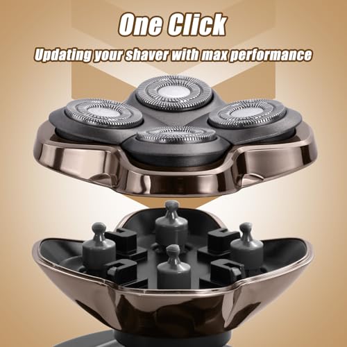 2 Pack Rotary Shaver Replacement Heads for Skull Pitbull & Butterfly Kiss - 4D Floating Blades