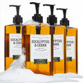 Deep Cleansing Hand Soap with Pump Dispenser - Eucalyptus & Cedar - 17 Fl Oz Pack of 4
