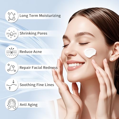 Hyaluronic Acid Moisturizer For Face, 3.52 oz / 100ML Hyaluronic Acid Cream For Dry & Sensitive Skin, Moisturizing Face Cream For Daily.
