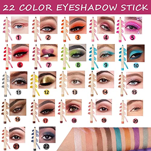 Pink Matte Eyeshadow Pencil, Waterproof Long Lasting Eye Shadow, High Pigment Hypoallergenic Highlighter Stick - Create Multi-Dimensional Eyes Look (05# Pink Matte)