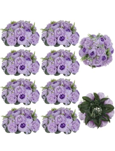Lilac Flower Balls for Wedding Centerpieces - 10 Pcs, 9.5 Inch