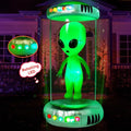 7ft Tall Halloween Inflatable Alien Decoration with Animated LEDs Outdoor Yard Decor