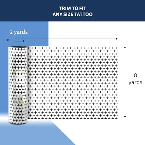 Recovery Aftercare Tattoo Cover Up Patch Roll - 8" x 2 Yards, Waterproof & Breathable