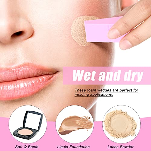 Makeup Wedges Sponges Bulk Set 480 Pieces - Reusable Face & Eye Applicators