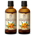 Sea Buckthorn Oil 3.4 Fl Oz Pack of 2 - Cold Pressed & Natural Skin & Hair Care