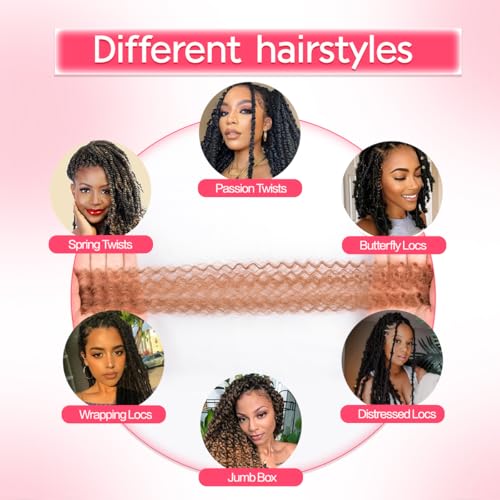 Pre-Separated Afro Twist Hair Extensions #30 18 Inch Pack of 8 for Braiding & Styles