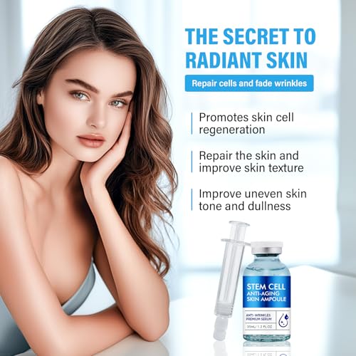 Stem Cell Anti-Aging Serum - Advanced Plant-Cell Extract Facial Serum - Firming and Hydrating Essence for a Youthful Glow, Supports Skin Barrier & Smooths the Appearance of Wrinkles