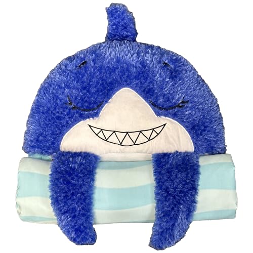 Happy Nappers Large 2-in-1 Pillow & Sleepy Sack Shark Play Pillow - Soft Cozy Plush