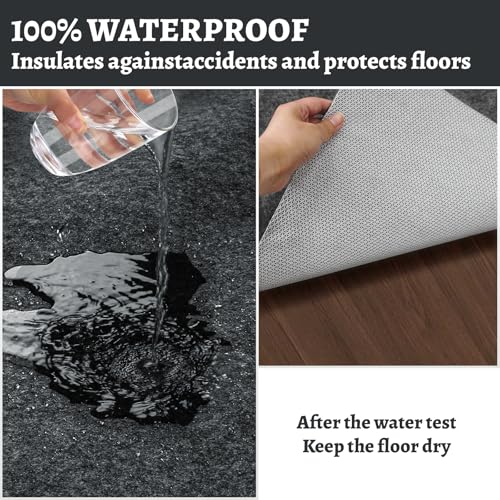 8' x 10' Waterproof Non-Slip Rug Pad - 1/4 Inch Thick Felt Carpet Cushion