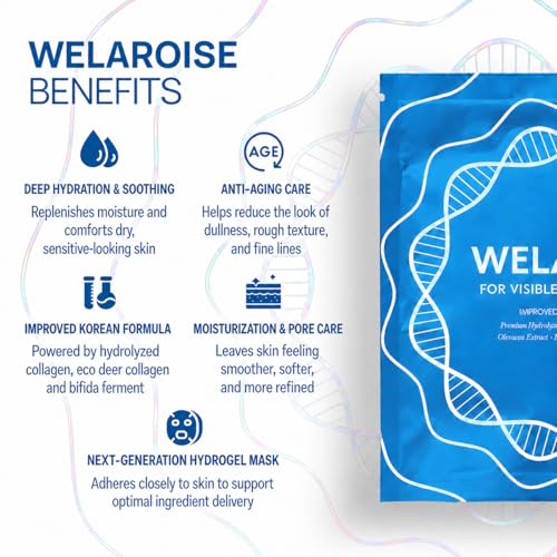 Welaroise Collagen Hydrogel Mask 5 Pack - Deep Hydration Korean Skin Care