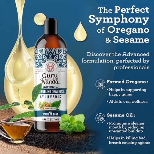 Oil Pulling & Coconut Oil Bundle with Toothbrush & Tongue Scraper for Oral Hygiene