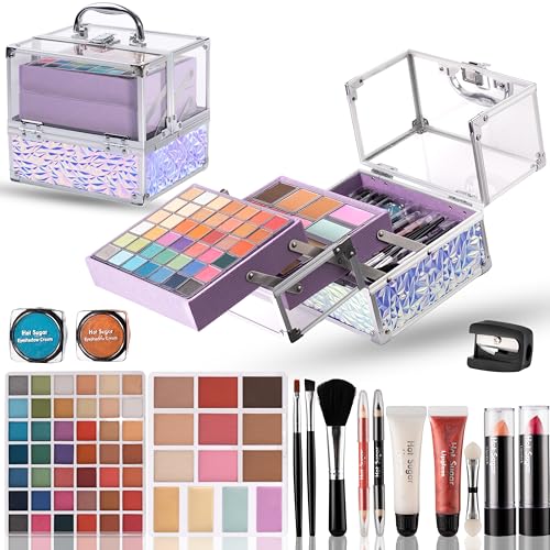 Hot Sugar Teen Makeup Kit for Girls Purple Birthday Gift Set - 42pcs