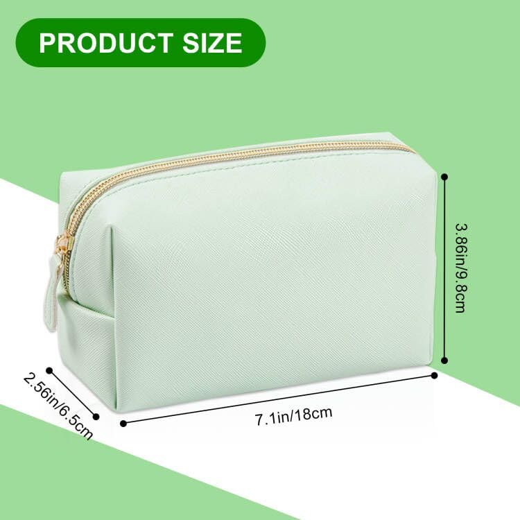 Preppy Makeup Bag Set 8 Pcs Waterproof PU Leather Cosmetic Organizer
