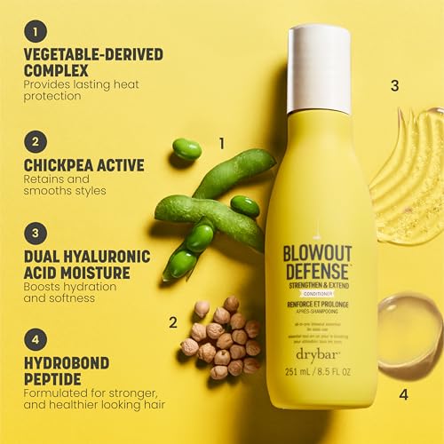 Drybar Blowout Defense Conditioner 8 fl oz – Strengthen, Detangle, Long-Lasting Blowouts