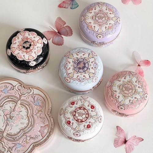 Flower Knows Butterfly Cloud Blush & Highlight Duo Blue Pink Matte Powder, 0.21 Oz (02 Seaborne Moon)