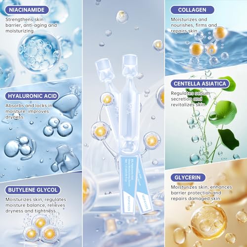Hyaluronic Acid Serum Vials - Ultra-Hydrating Face Essence, 60 Pcs, Variation HA-2
