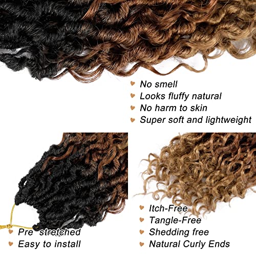 18 Inch LIYATE Goddess Locs Crochet Hair 6 Packs T1B/30/27 - Pre-Looped