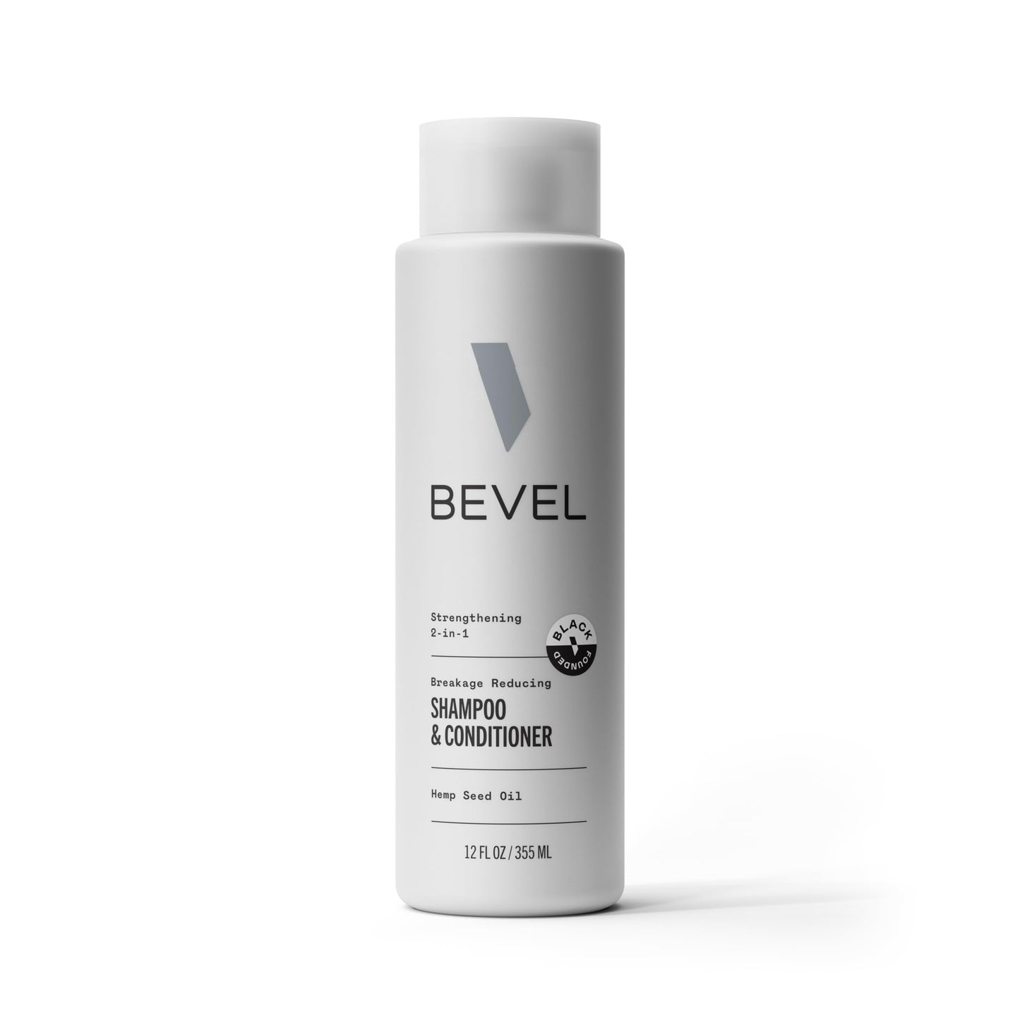 Bevel Shampoo and Conditioner for Men with Hemp Seed Oil and Biotin, 2 in 1 Strengthening Formula Conditions and Moisturizes Hair to Reduce Breakage, 12 Oz (Packaging May Vary)