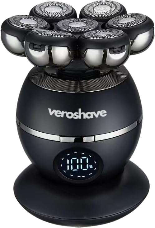Electric Head Shaver for Bald Men - Waterproof Wet & Dry Razor with Floating Blades