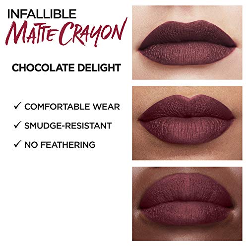 L¡¯Or?al Paris Infallible Matte Lip Crayon, Chocolate Delight (Packaging May Vary)