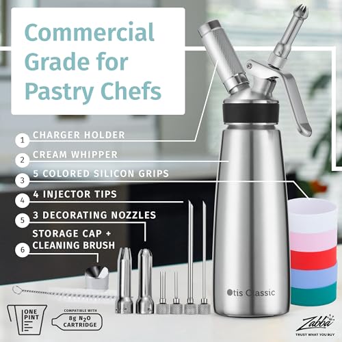 Professional Stainless Steel Whipped Cream Dispenser 500ml for Home & Commercial Use