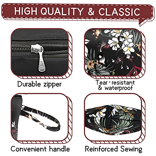 Gloppie Makeup Bag Travel Cosmetic Bag Portable Toiletry Bag Dual Zipper Makeup Case for Women Waterproof Makeup Box Pouch