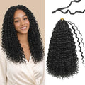 8 Packs Prelooped Boho Gogo Curl Crochet Hair(14 Inch,1B#)