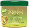 Olive Oil Hair & Scalp Conditioner 10oz Jar - Natural Moisturizing Treatment (3 Pack)