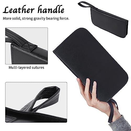 Professional Hairdressing Scissor Case and Organizer Bag, PU Leather Portable Pouch