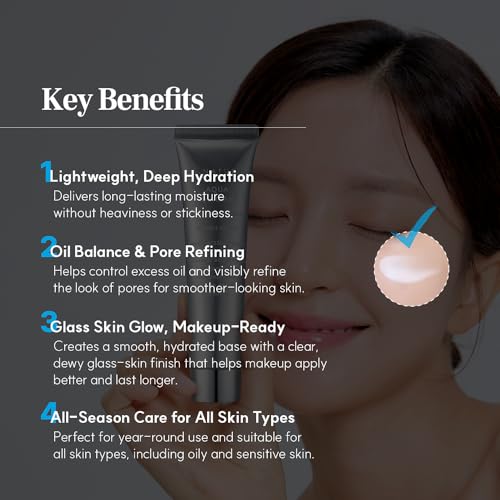S.NATURE Pore Refining Moisturizer 2.02 fl oz – Squalane Hydrating Cream for Dry & Sensitive Skin