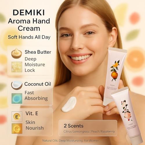Shea Butter Hand Cream Set - Travel Size 1.7 fl oz x 2, Moisturizing Dry Hands