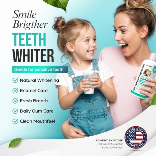 Nano-Hydroxyapatite Oil Pulling Mouthwash - Coconut Mint, 16oz - Natural & Enamel Care
