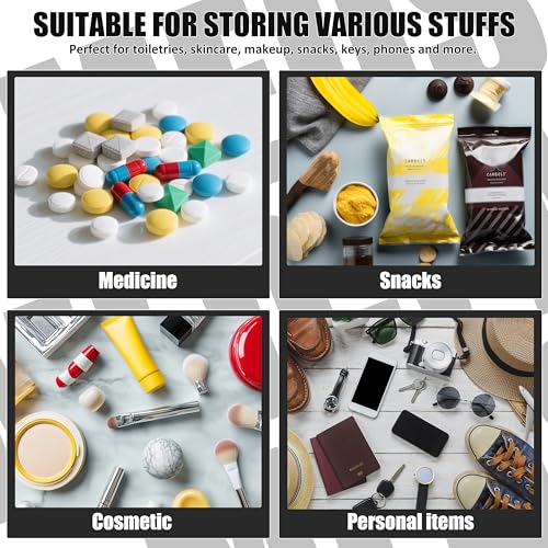 Travel Waterproof Makeup & Meds Bag with Handles - Black-MEDS