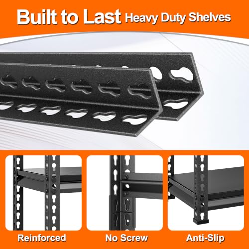 Heavy Duty Metal Garage Shelving Units - 40" W x 16" D x 36" H Black - Variation of THIS listing