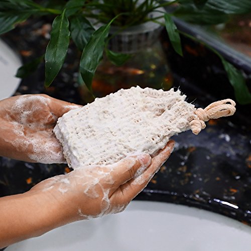 BBTO 10 Pack Exfoliating Natural Sisal Soap Bag Pouch Soap Saver