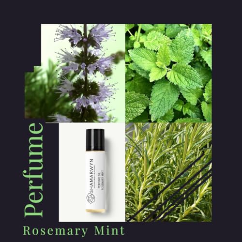 Rosemary Mint Perfume Oil - Botanical Roll-On, 10 mL, Natural Fragrance