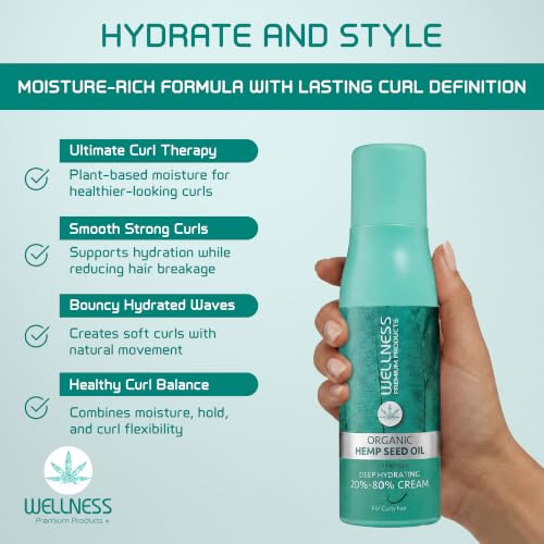 Hydrating Curl Leave-In Conditioner 20/80 Blend - Organic Hemp Seed Oil 500ml